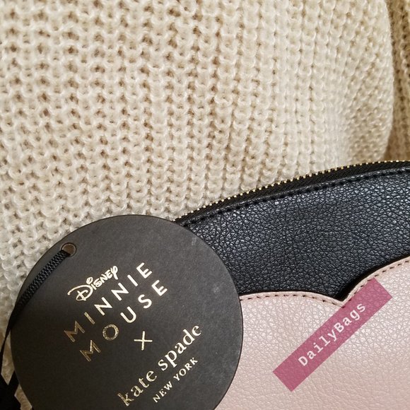 NWT KATE SPADE 100% AUTHENTIC DOME MINNIE MOUSE BLACK WARM VELLUM CROSSBODY - Picture 10 of 13
